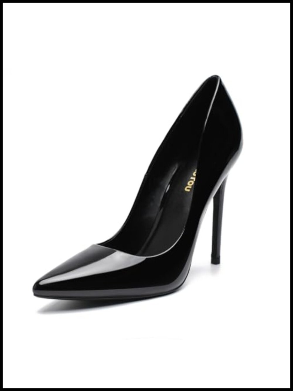 Unisex Stiletto Pumps Patent Leather 4.7 Inch Heels Pointed Toe